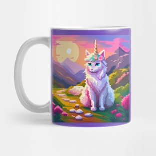 Pixel Princess Unicorn Kitty Mug